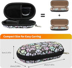 Double Eyeglasses Case, Hard Shell Dual Sunglasses Organizer with Zipper Clip Travel Glasses Storage for Women Men