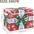 senya Large Storage Bins with Linen Collapsible Foldable Storage Cubes Fabric Closet Organizer Containers box with Flip-Top Lid for Home Bedroom Office 16.7 x 12.6 x 11.8in (Christmas Gift)
