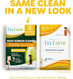 Tru Earth Multi-Surface Cleaner Eco-Strips | All Purpose Cleaner Concentrate for Multi-Use, Fresh Lemon Scent, 8 Strips