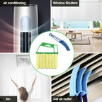 2Pcs Window Venetian 7 Finger Dusting Cleaner Tool and 1Pc Window Blind Duster Brush Hand-Held Window Shutters Venetian Shades Brush Air Conditioner Duster Dirt Cleaner