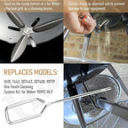 18-1/2-Inch Grills One-Touch Cleaning System Kit, for Weber 7443 90719 Charcoal Grill/Kettle Grills Replacement Parts 7444, Easy to Install and Durable.