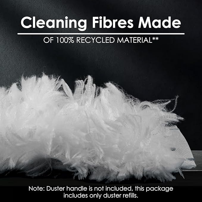 (15 Count) Disposable Duster Refills Compatible with O-Cedar Flex & Catch Dusters, Heavy Duty Dust Refills, Multi-Surface Duster Replacement Kit, Dust Removal Brush Heads, Soft microfibers