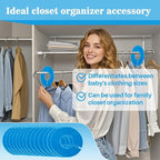 Sukh Baby Closet Dividers 30pcs - Plastic Clothes Organizer Shelf Tags Labels for Clothing Rack Wardrobe Store Warehouse Nursery Must Haves Boutique Supplies Sturdy Durable Flexible No Burrs (Blue)