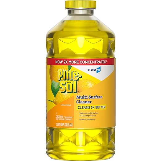 Pine-Sol Multi-Surface Cleaner, CloroxPro, 2x Concentrated Formula, Lemon Fresh, 80 Fl Oz