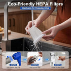 Vinid Handheld Car Vacuum Cleaner, 12000Pa Cordless Wet/Dry Vacuum & Air Blower, with Safety Hammer & Seatbelt Cutter, 80W 6000mAh Battery, HEPA Filter, Type-C Charging for Car Home Emergency, Blue