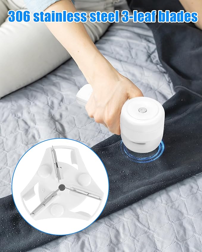 Lint Remover,Fabric Shaver for Clothes,Electric Lint Shaver Rechargeable Long-Lasting Battery,Portable Clothes Shaver Pill Remover,Large Shaving Area 2 Speeds Effortlessly Cut Fuzz Ball Pilling