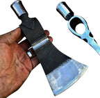 WHS201 Viking Axe Head, Custom Hand Forged Viking Axe Real Head, Tomahawk Viking Hatchet Beared Camping Axe Blade, 5160 HIGH Carbon Steel Blade, Viking Gift for Him - Christmas Gift (Ax)