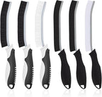 Cleaning Brush-Hard Crevice Cleaning Brushes, Multifunctional Window Groove Brushes, Grout Brush, Cleaning Tool for Bathroom, Kitchen, Toilet, Tile, Sink, Home (6, Black)
