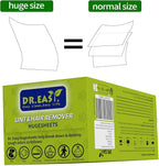 Dr.Easy LINT & HAIR REMOVER Pet HUGESHEETS with 3X Dryer Sheets, Free & Clean, 200 Count,PLANT&MINERAL-BASED FORMULA
