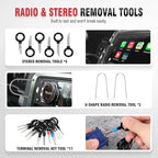 LadyRosian 37Pcs Trim Removal Tool Set, Car Upholstery Repair Kit, Auto Clip Pliers Fastener Remover Tool, Door Panel Tool, Car Panel Tool Radio Stereo Removal Tool Kit with Storage Bag (Red)