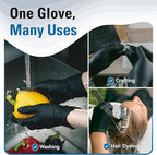 Disposable Nitrile Gloves Black, Food Safe Rubber Gloves Latex-Free Powder-Free for Cooking Food Prep Kitchen Clean