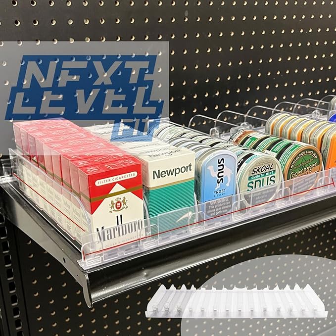 15-Pack Spring-Loaded Shelf Pushers Kit, 15in for 29–38 oz Products – Automatic Retail Display Organizer for Gondola & Store Shelves