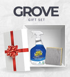 Krud Kutter Professional No Scent Glass Cleaner 32 oz Liquid Bundle with Microfiber Cloth – Streak-Free Window and Mirror Cleaner for Home, Auto, and Office Use – Gift Set (2 Items)