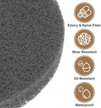 HARFINGTON 6pcs Scrubber Scouring Pads 800 Grits 2 Inch Drill Power Brush Hoop and Loop Surface Conditioning Disc Drill Scuffing Disc Scrub Pads for Home Kitchen Cleaning, Gray
