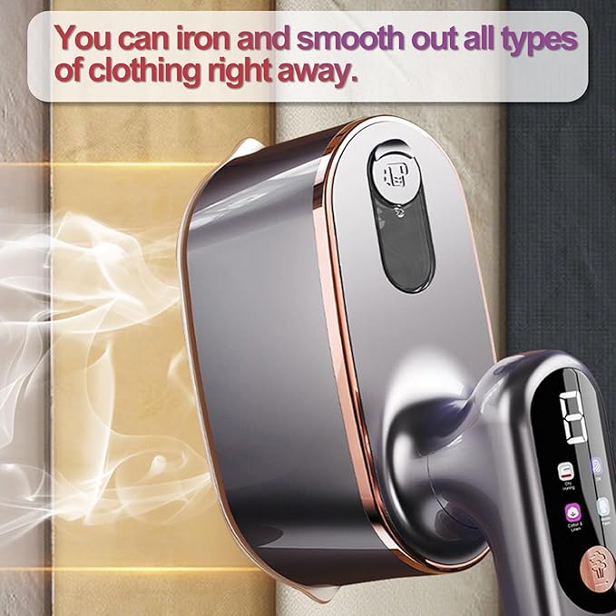 Steam Iron for Clothes Handheld Travel Garment Steamer Portable Mini Steam Cleaner for Clothes Ironing