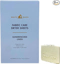 Bath & Body Works Sundrenched Linen Fabric Care Dryer Sheets - Box of 40 sheets - with a Natural Oats Sample Soap