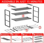 Heavy Duty Drill Holder & Power Tool Organizer Wall Mount, Metal Cordless Tool Organizer for Cordless Drill, Accessory Holder Rack (4 TIER 4 DRILL HOLDER, Without Charging Station)