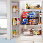 4-Tier Stackable Can Rack Organizer for Kitchen Pantry,Max Can Storage Holder,Durable Can Dispenser & Canned Goods Organizer for Fridge,Hold More 44 Cans, for Various Ounces of Canned Food Soda Drinks