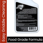 Black Diamond Stoneworks Griddle & Grill Cleaner – Flat Top Griddle Cleaner, Non-Caustic, Food-Contact Safe, Unscented, Residue-Free, Stainless & Cold-Rolled Steel, 32 fl oz (32)