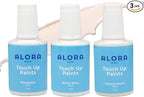Alora Touch-Up Paint | Matte Finish for Drywalls, Concrete, Brick, Tile, Doors, Cabinets & More | Multi-Tone White Repair Kit | Quick-Dry, Low-Odor, Ultra-Low VOC | No Sanding or Primer Needed | 3 Pack