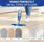 60 Count Ultrathick Microfiber Mop Pads Refills for Bona Hardwood Floor Cleaner & All 15''-17''Hook & Loop System Mop.Disposable Heavy Duty Mopping Pads for Floors Cleaning.