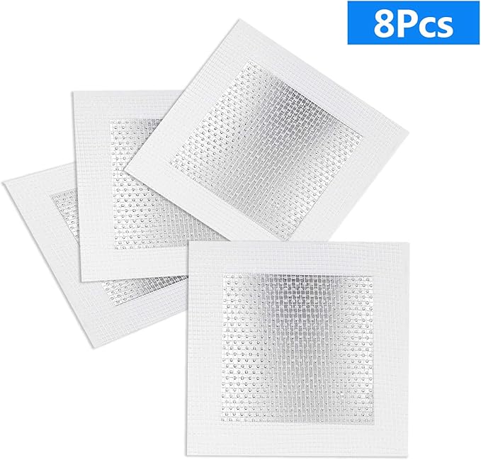 8pcs Drywall Repair Patch, 4" x 4" Drywall Patch Self Adhesive Aluminum Wall Repair Patch Kit