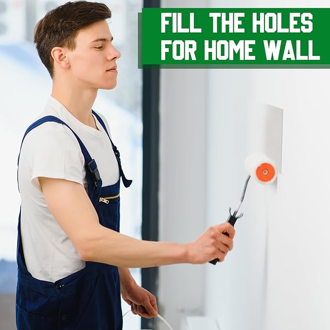 22 Pcs Drywall Repair Kit with 12x12x1/2" Drywall Repair Panel, Sheetrock Hole Patch Kit with Wall Patching Paste, Sanding Block, Putty Knives, to Fill Large Holes for Home Wall Surface Ceiling