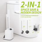 Toilet Brush and Plunger Set Hidden, S-Shaped Toilet Brush Plunger Combo, Perfect for Homes, Apartments & Bathrooms