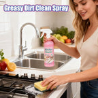 Kitchen Cleaner Spray, No-Scrub Cleaning Power, 7.5x4.7x17cm, Dirt Clean Spray, All Purpose Stain Removal, Efficient Grime Elimination, For Counter Cabinet Barbeque