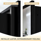 Bathroom Medicine Cabinet with MirrorSurface Mount Vanity Mirror Cabinet, Single Door Cabinet Famerhouse Bathroom with Storage (Brush Black, 24x24 Inch)
