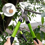 Loppers for Tree Trimmer 15" Branch Cutter Bypass Tree Clippers Rust-Resistant Blade,Tree Loppers Up to 1.5" Diameter Cut Capacity,Pruning Shears with Shock-Absorbing Handle,Gardening Pruners Tools