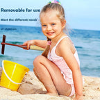 Kids Garden Lawn Hoe-Small Wooden Handle Hoe with Metal Head, 31 inches/ 79 cm Length, for Kids Garden Labor Tool (Red)