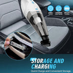 FUOAYOC Handheld Vacuum Cordless, 6KPA Strong Suction & 25 Mins Runtime, 1.6lbs Lightweight Hand Vacuum Cordless Rechargeable with HEPA Filter/LED Light/Multi-Accessories,for Home/Car/Office Cleaning