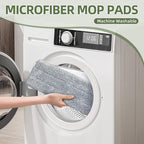 Flat Mop Pads 6pcs for Mop and Bucket Set with Wringer Replacement Microfiber Cloths Compatible with Floor Cleaning Mop Bucket Set - 15.7" X 4.5"