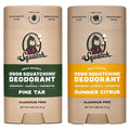 Dr. Squatch Natural Deodorant for Men - Odor-Squatching Aluminum Free - Pine Tar & Summer Citrus (2.65 oz, 2-Pack)
