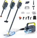 LABIGO 10-in-1 Steam Mop with Detachable Handheld Steamer, 350ml Tank, 10s Heat-Up, 248°F Steam Cleaner, 2-Level Control and Swivel Head for Floor, Carpet, Tile - Lightweight and Multi-Surface