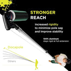 DOCA Telescoping Pole 5-12 Ft - Extension Pole for Cleaning, Feather Duster, Window Washing Kit, Paint Roller, Window Squeegee - High Reach Extendable Kit for Indoor & Outdoor - Pole Only