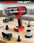 Cordless Vacuum Cleaner for Milwaukee Battery, 5 in 1 Lightweight Electric Handheld Vacuum with 3 x HEPA Filter, 20KPA Powerful Suction, 200W Brushless Motor for Carpet,Sofa,Car (Battery Not Included)