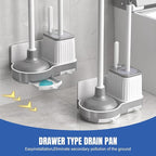 2 Pack Toilet Brush and Holder Set with Plunger, Crevice Cleaning Brush for Deep Cleaning, Space Saving Storage