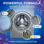 Washing Machine Cleaner Tablets - Penetrating Deep Clean Washer Cleaner Tablets For Front Loader And Top Load HE - Active Formula Tub Descaler Deodorizer