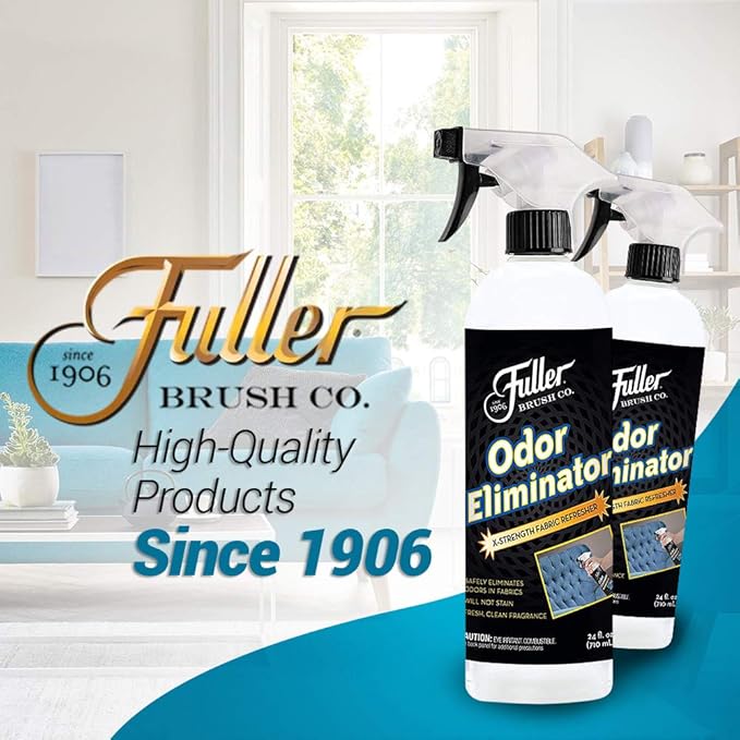 Fuller Brush Odor Eliminator Extra Strength Fabric Refresher Bottle - Refreshing Deodorizer For Cloths - Clean Fresh Scent For Linen, Clothing, Carpet, Upholstery & Car Interior (1 Pack)