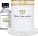 Diamond Drunk The Starter Collections - Non-Toxic, Fine Jewelry Cleaning Kit for Diamond, Gold, & Platinum Rings & More - 2 Months Supply of Safe, Sustainable Cleaner to Restore Shine - Patented Bauble Basket & Reusable Vessel