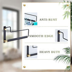 NEWRAIN Clothes Drying Rack, Laundry Racks for Drying Clothes, Wall Mounted Swing Arm Clothes Hanger for Laundry Room, Garage, Indoor & Outdoor Use,Black