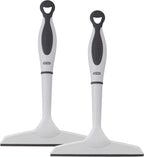 Superio Rubber Squeegee, 2 Pack, Streak Free All Purpose Window Squeegee, Comfort Grip Handle and Hanging Hook (Grey, 6 Inch- 2 Pack)