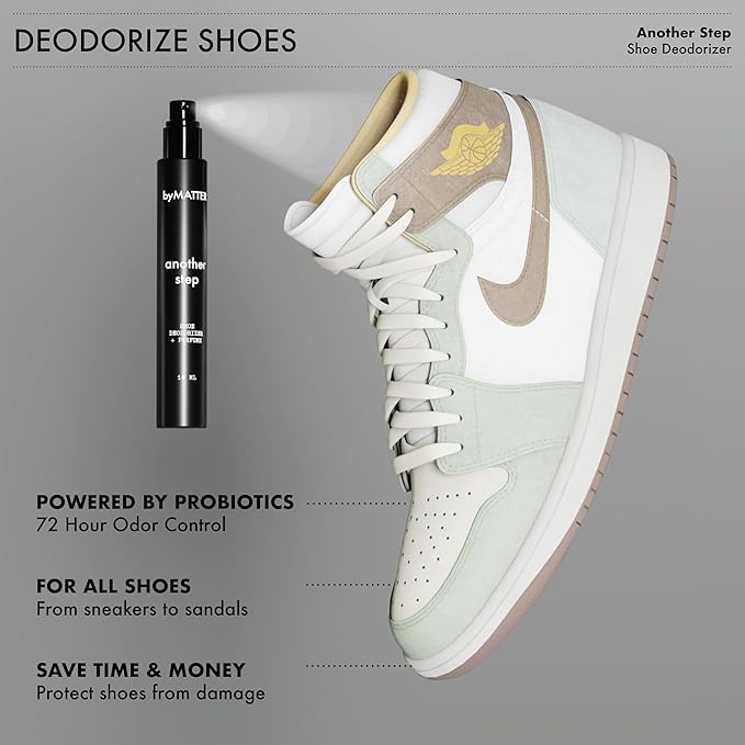 byMATTER Shoe & Fabric Freshener Spray Set – Travel Fabric Refresher & Shoe Deodorizer Pack, Odor Elimination, Suits All Materials, Smell Remover Sprays (2x 0.34 Fl Oz / 10ml)