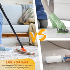 Carpet Rake for Pet Hair Removal, 57'' Long Handle Dog and Cat Hair Remover Tool to Fluff Rug, Stair Carpets and Couch Cleaning Rake