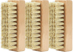 Sneaker Shoe Cleaner Brushes, Boar Bristles Wooden Cleaning Brush Cleans Dirt and Grime from Shoes and Laundry - 3 Pack