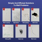 8.6oz Drywall Patch Repair Kit - Professional All-in-1 Tool Set (Scrapers/Sandpaper/Texture Sponge/Gloves/ Aluminum Patches) for Fast Wall Hole Repair