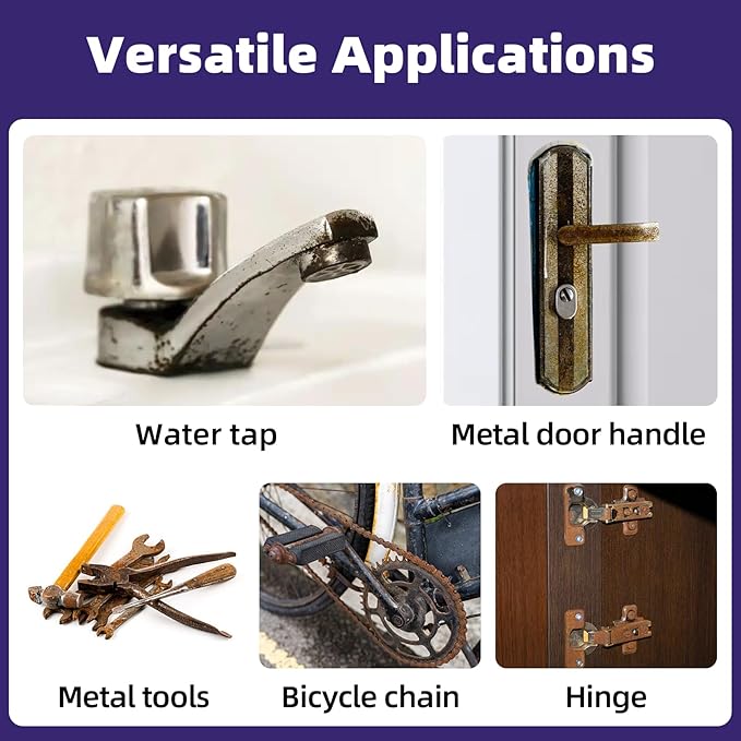 Jocecury 500ML Stainless Steel Rust Remover, Multi-Purpose Foam Cleaner, Dissolves Rust Particles, Stainless Steel Appliance Cleaner,Food-safe Formula,Metal Cleaner