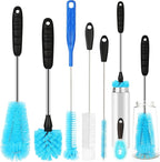6 Pack Bottle Brush Cleaner Set, Long Handle Stainless Steel Water Bottle Cleaner Brush for Washing Sport Bottles, Narrow Neck Bottle, Baby Bottles, Dish, Flask, Straw, Cup Cover